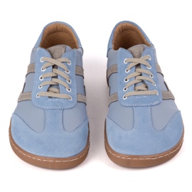 Scarpe in pelle da donna a piedi nudi Olivier Eliza Blue 2