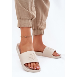 EVento Pantofole da donna leggera con beige pressante decorativo 2