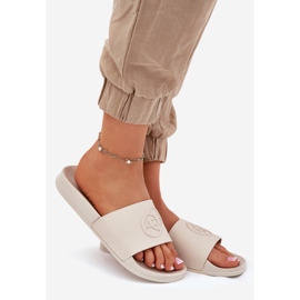 EVento Pantofole da donna leggera con beige pressante decorativo 1