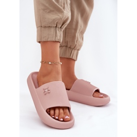 Flip di schiuma femminile Flip sulla piattaforma con un orsacchiotto Vinceza 75210 Pink rosa 2