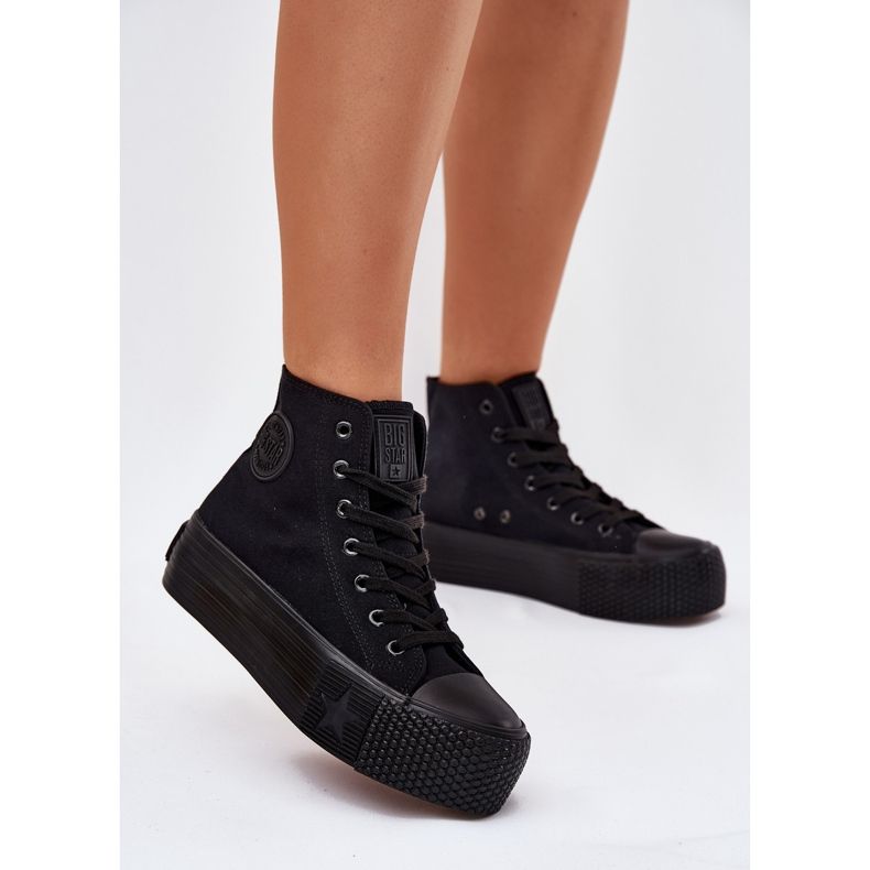 Sneaker femminili sulla piattaforma nera Big Star RR274742 nero 2