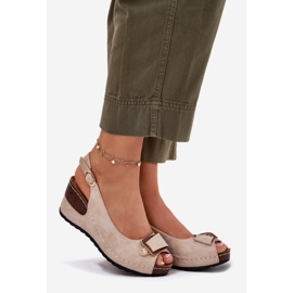 EVento Sandali leggeri da donna per scarpe comfort beige-oro d'oro 1