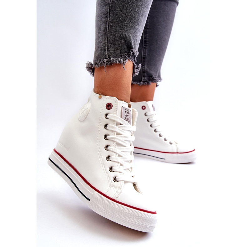 Sneakers con zeppa da donna Cross Jeans NN2R4004 Bianco bianca 1