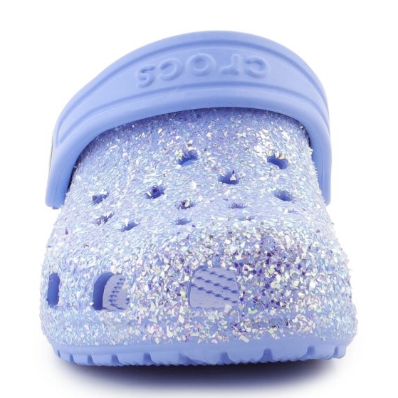 CROCS classico glitter clog t 206992-5q6 flaps blu 1