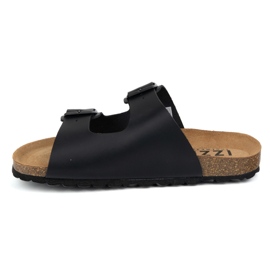 Vriston Scarpe da uomo Flip regolabili Flip Alexz Black Skin Face nero 1