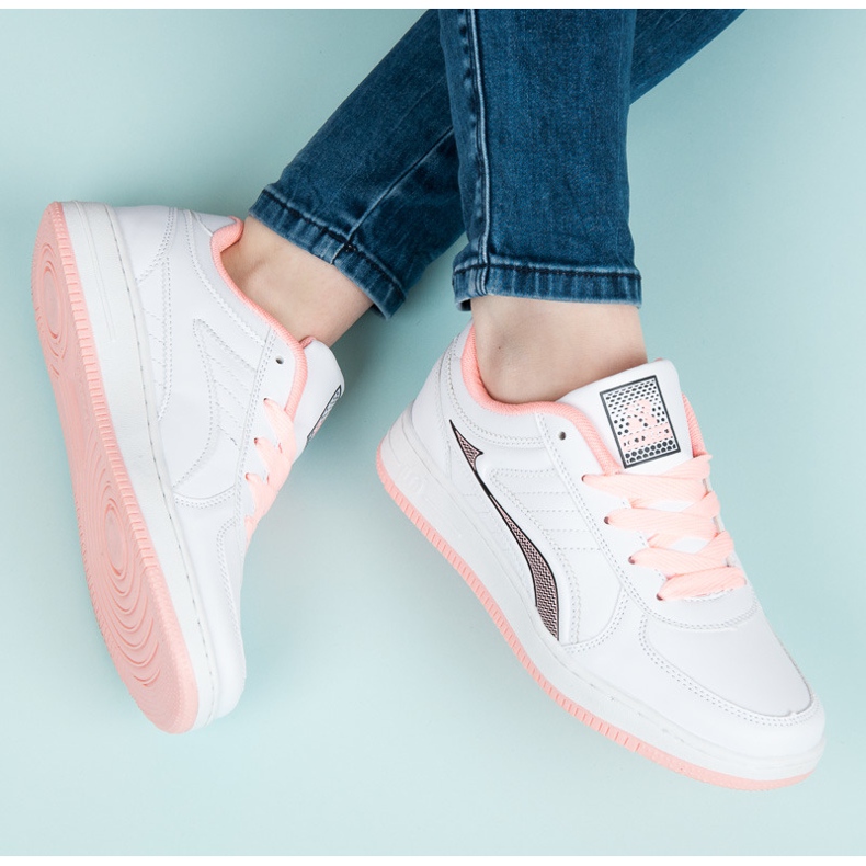 Rapter Scarpe sportive bianche bianca rosa 1