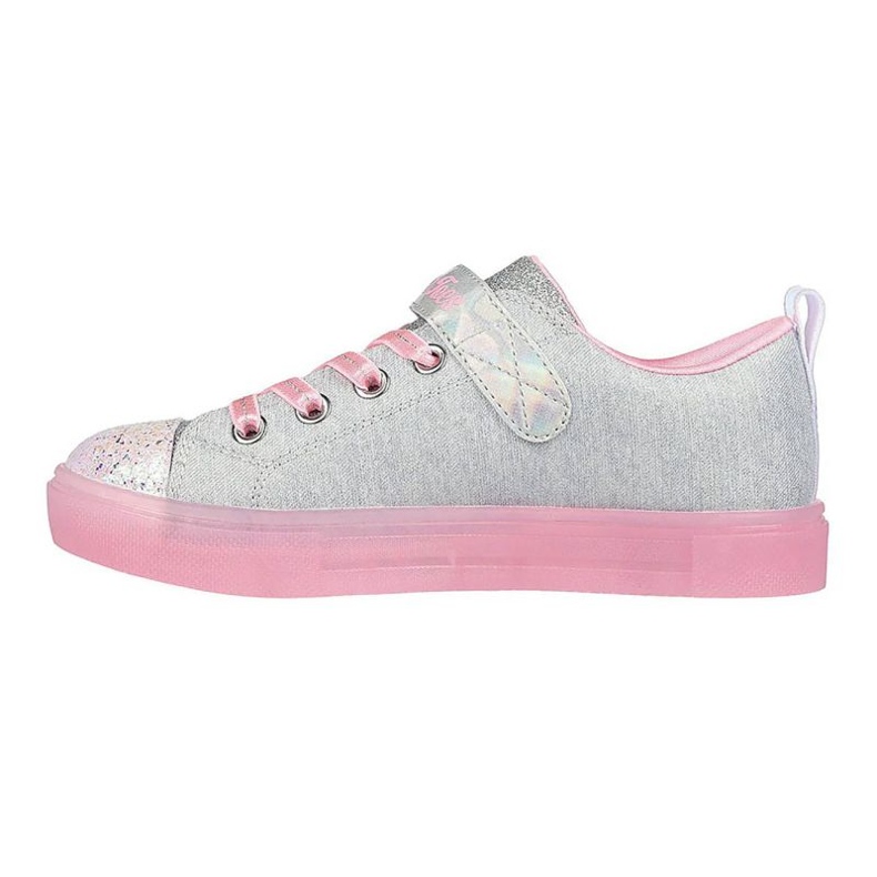 Skechers Schechers S Luci Twinke Sparks Heather Magic 314703L-Gypk Scarpe d'argento 1
