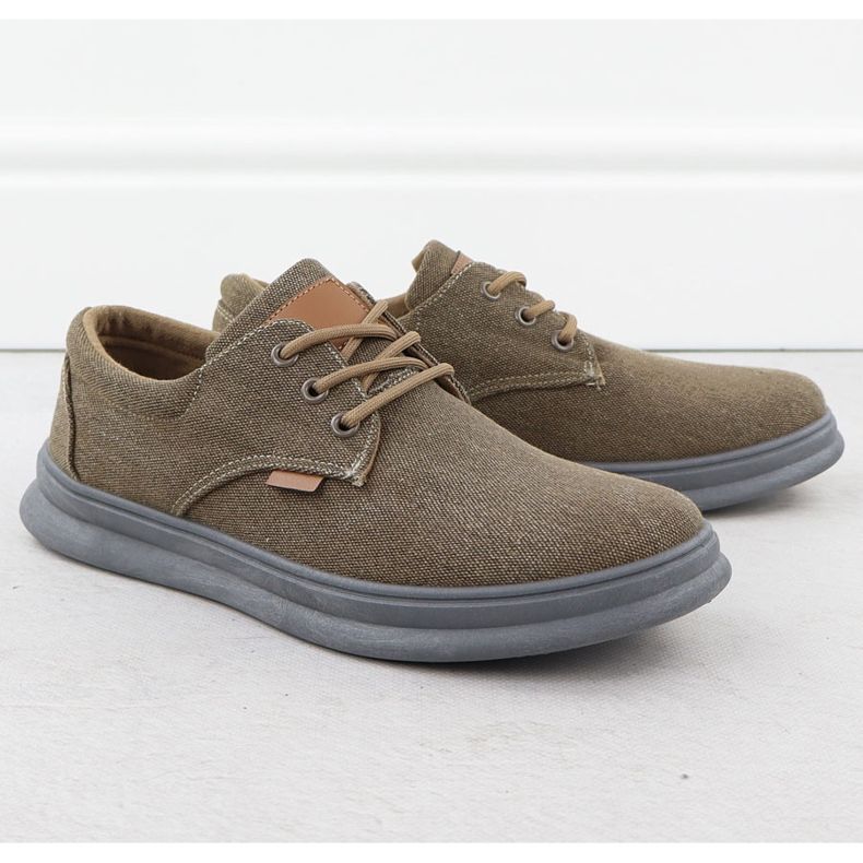 Scarpe casual maschile tessile brown nowacki 1059-h beige 1