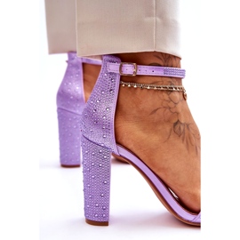 Tacchi da donna con zirconi viola 1