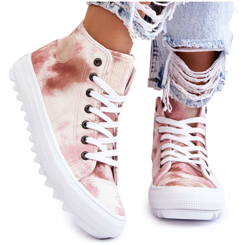 Sneakers da donna Big Star LL274048 Beige-Rosa 4