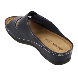 Inblu, flip in pelle femminile -flip 158d001 blu navy 2
