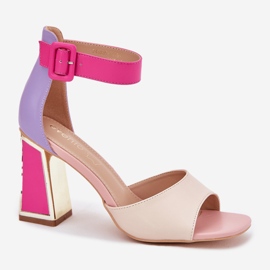 EVento Eleganti sandali femminili sul palo del beige rosa 2