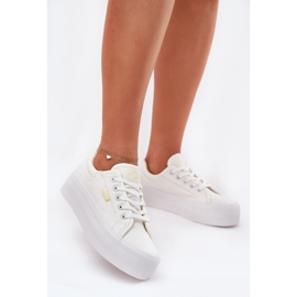 Sneaker femminili sulla piattaforma Lee Cooper LCW-25-31-3450L White bianca 2