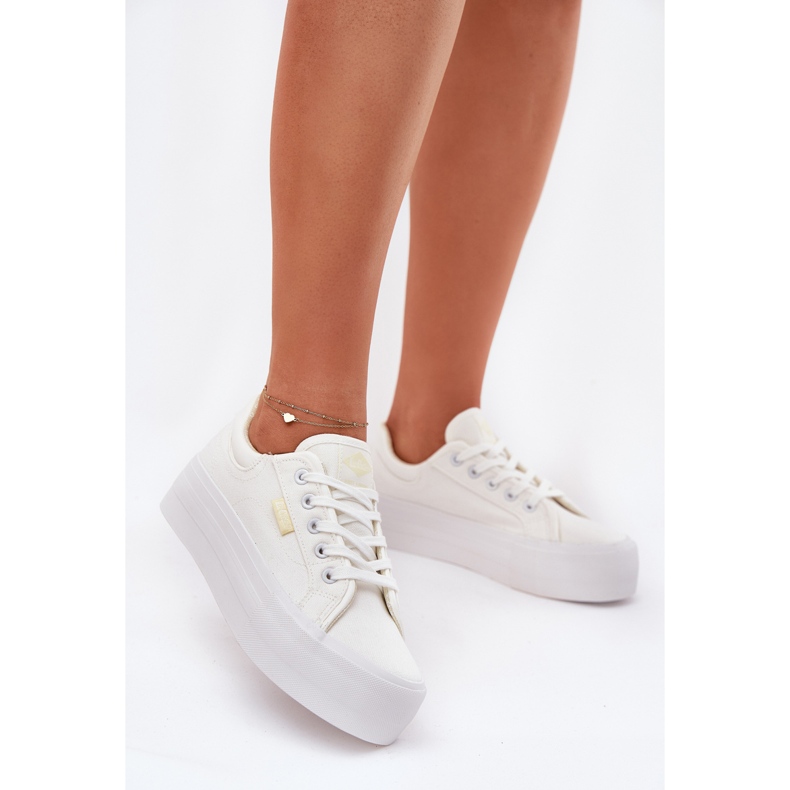 Sneaker femminili sulla piattaforma Lee Cooper LCW-25-31-3450L White bianca 2