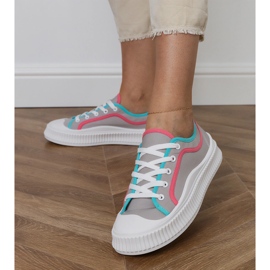 Sneaker da donna grigia sulla piattaforma grigio 2