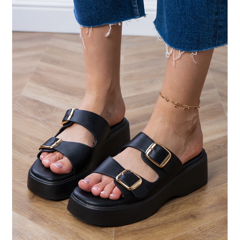 Flip black Flip con morsetti su strisce nero 2