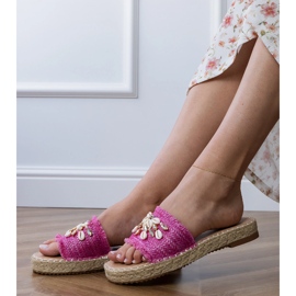 Espadrille rosa con conchiglie 2