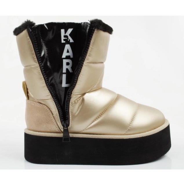 Scarpe, stivali da neve karl lagerfeld thermo kl48554hgd d'oro 2