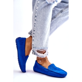 Evento Mocassini Scamosciati Donna Blu Morreno 4