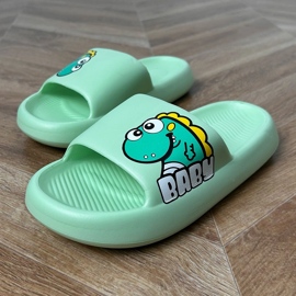 Flip per bambini verdi con la stampa verde 2