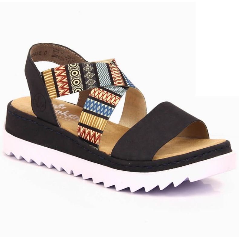 Sandals femminile Rieker V44G8-14 Black nero 1