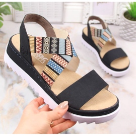 Sandals femminile Rieker V44G8-14 Black nero 2