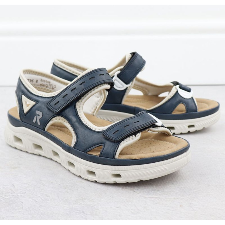 Rieker femminile 64066-14 blu navy sandali 1