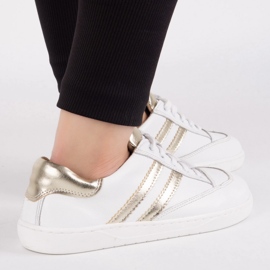 Sneaker Kaia Olivier da donna a piedi nudi - scarpe in pelle bianca bianco 1
