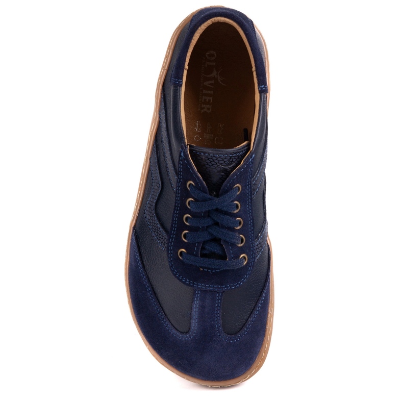Scarpe in pelle da donna a piedi nudi Olivier Eliza Navy Blue 2