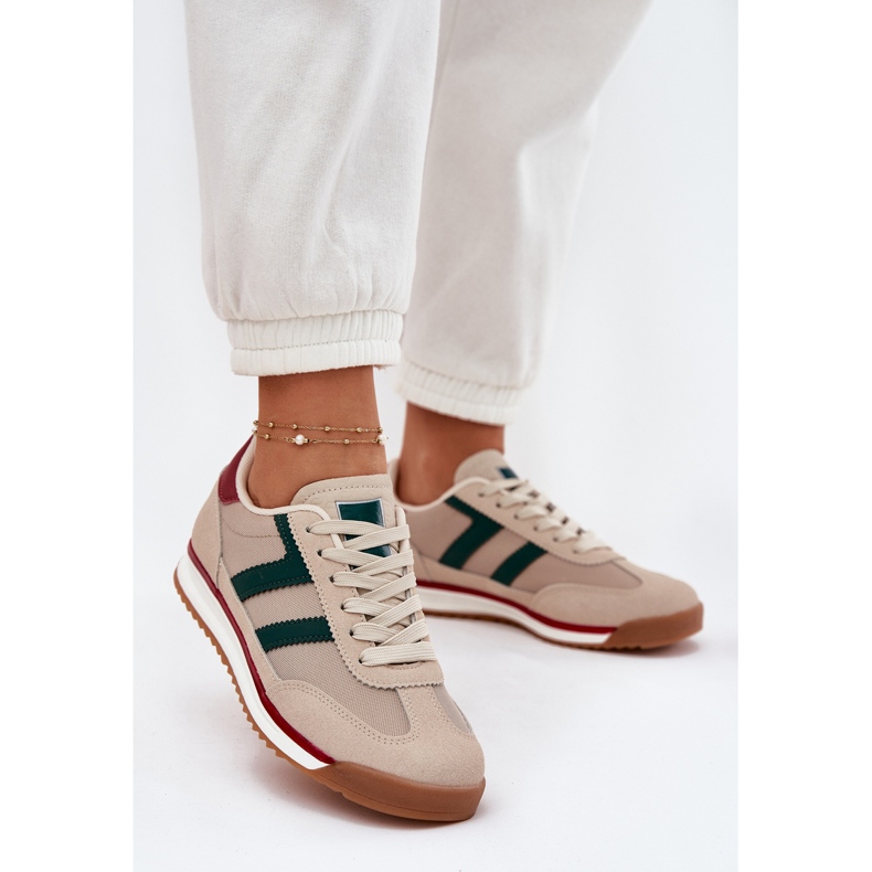 Sneaker da donne basse bombardamento oscuro beige 2
