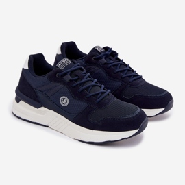 EVento Scarpe da sneaker maschile sulla piattaforma blu navy 1