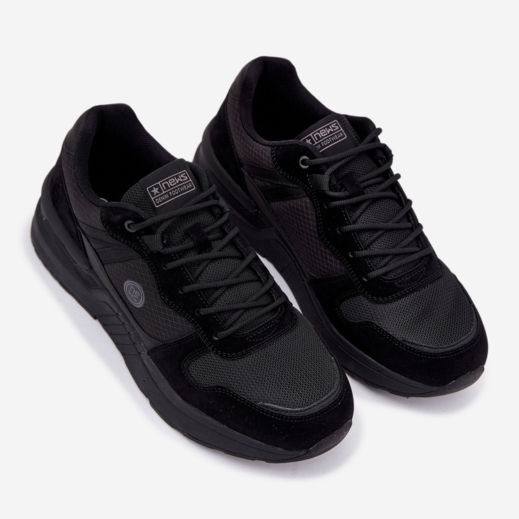 EVento Scarpe sportive da uomo da uomo sulla piattaforma nera nero 1
