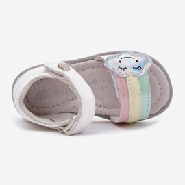 EVento Sandali da bambino con chiusura in velcro, bianchi bianco 1