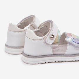 EVento Sandali da bambino con chiusura in velcro, bianchi bianco 2