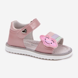 EVento Sandali per bambini fissati con velcro rosa 2