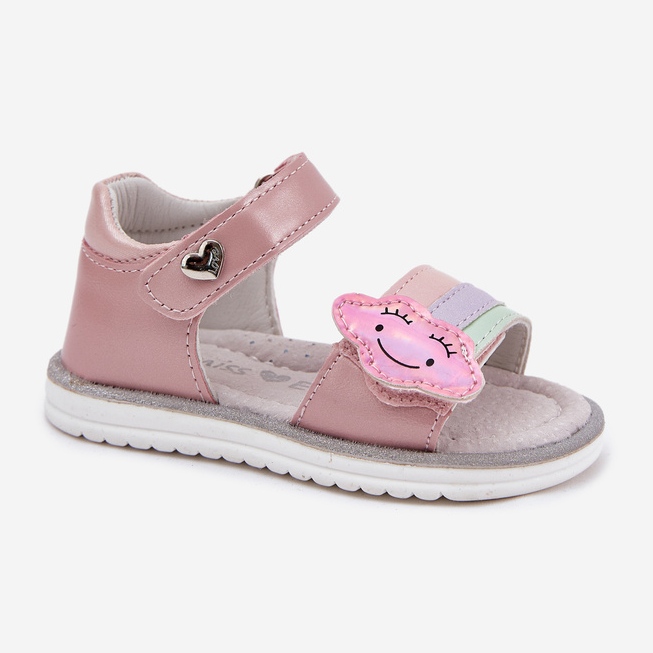 EVento Sandali per bambini fissati con velcro rosa 2