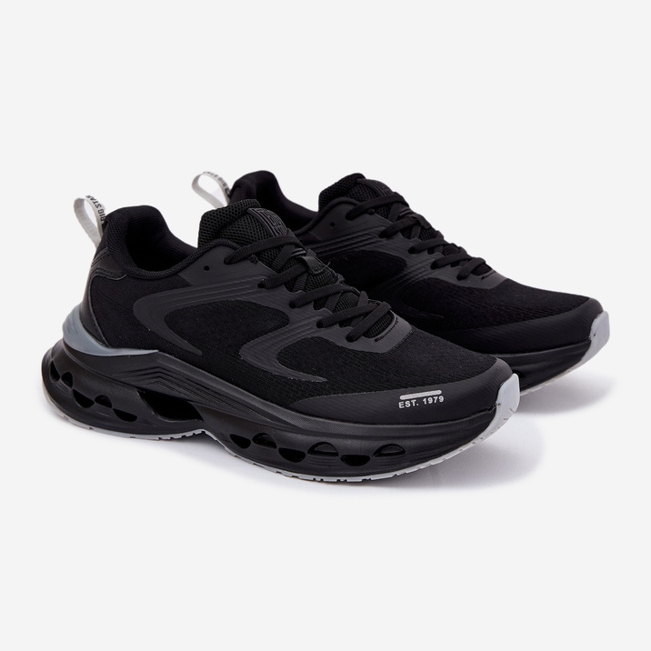 Scarpe sportive maschili sulla Big Star RR174022 Piattaforma Hi-Polish Black System nero 1