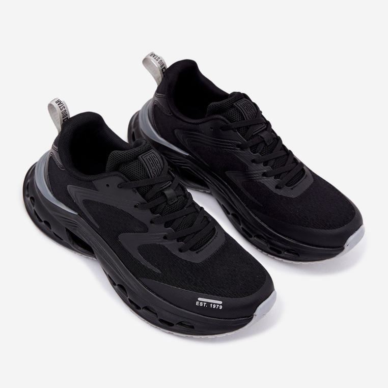 Scarpe sportive maschili sulla Big Star RR174022 Piattaforma Hi-Polish Black System nero 2