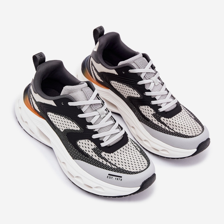 Scarpe sportive maschili sulla piattaforma di sistema Hi-Polish RR174023 Big Star RR174023 grigio 1