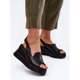 ARTIKER Sandali in pelle femminile per ancoraggio Artker 52C0484 Nero 2