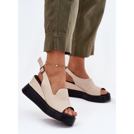 ARTIKER Sandali in pelle femminile per l'antico artistirista 54C0401 beige 2
