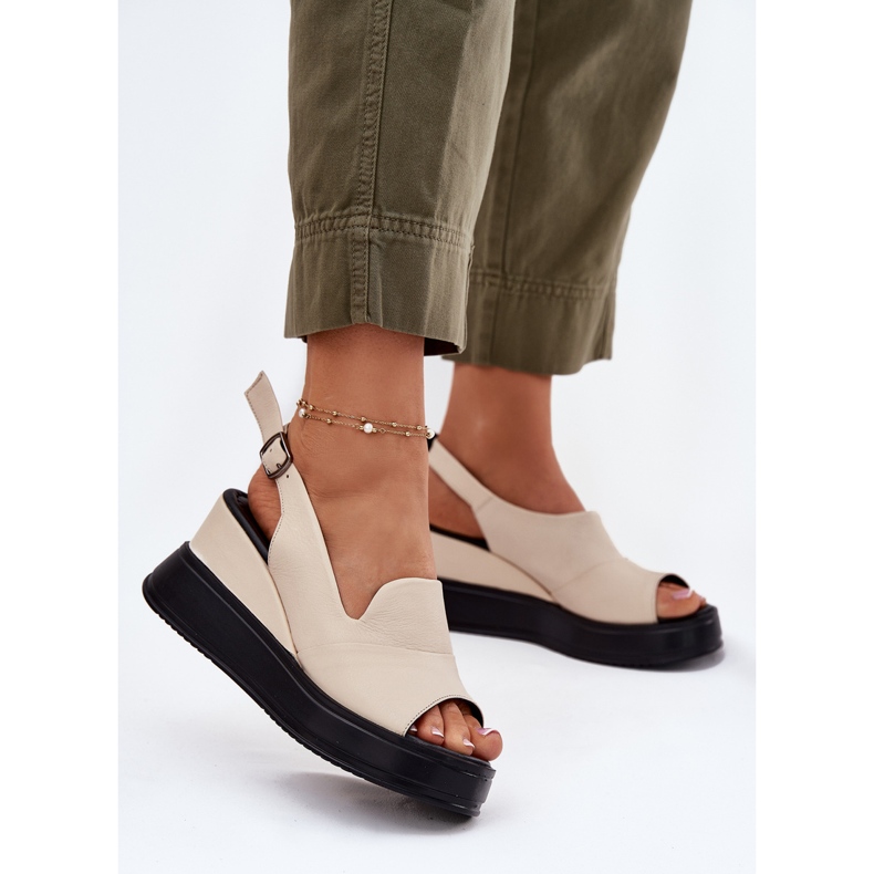 ARTIKER Sandali in pelle femminile per l'antico artistirista 54C0401 beige 2