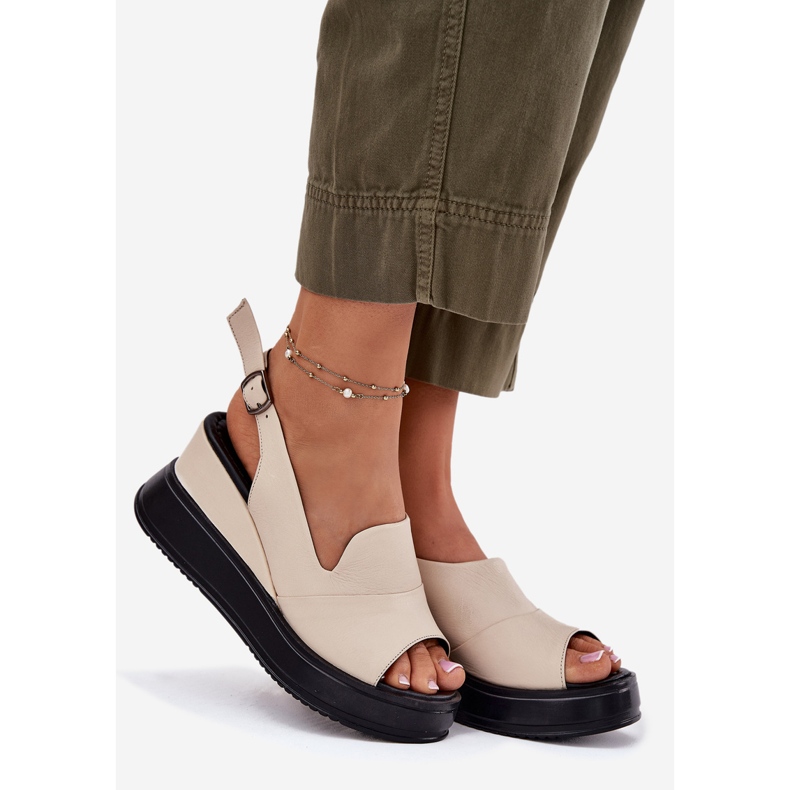 ARTIKER Sandali in pelle femminile per l'antico artistirista 54C0401 beige 1