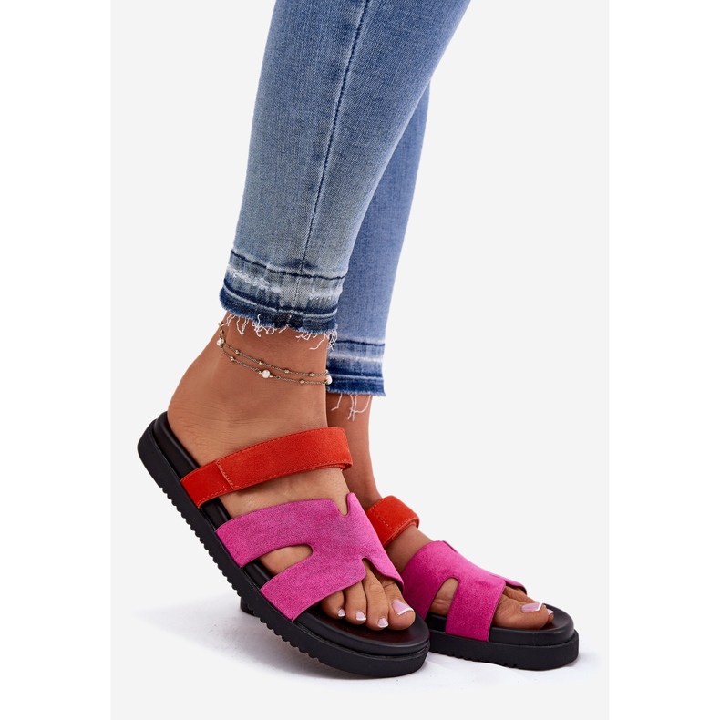 Infradito da donna con Vinceza 17401 Veluosia Fuchsia rosa 1