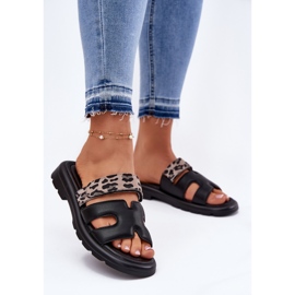 Flip in pelle femminile Flip Vinceza 66769 Leopard nero 2
