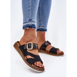 Flip da donna leggero con fibbia nera inblu GS000055 nero 2