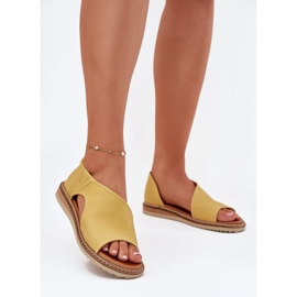Sandali in pelle femminile artiker 46c1015 giallo 2