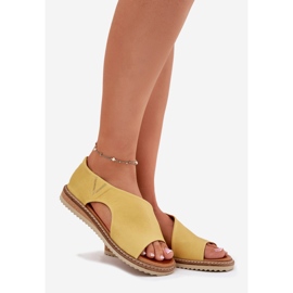 Sandali in pelle femminile artiker 46c1015 giallo 1