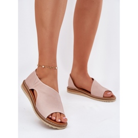 Sandali in pelle da donna artiker 46c1018 rosa chiaro 2