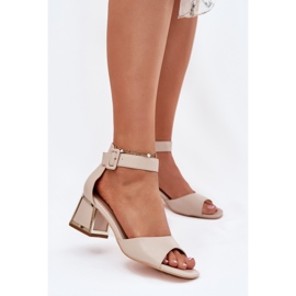 EVento Sandali Da Donna Su Un Tacco Alto, Beige 2